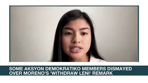 kaye legaspi|Aksyon Demokratiko Youth: Moreno in self.
